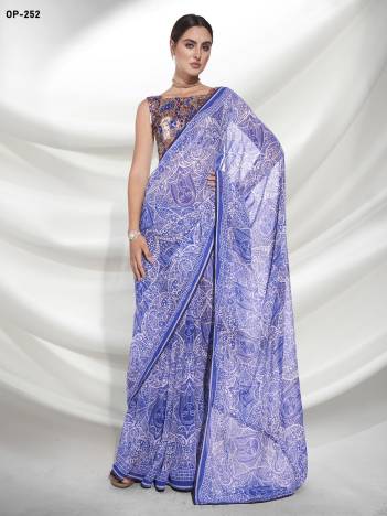 D.NO. OP 252 BY LAXMINAM GEORGETTE SAREE MANUFACTURER IN INDIA